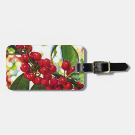 Etiqueta De Bagagem O impressão vermelho da arte das bagas