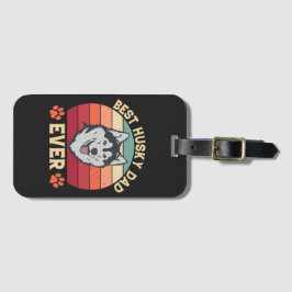 Etiqueta De Bagagem O melhor pai de rouco de todos os pais de cães do