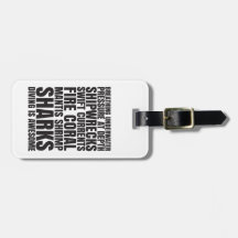 O mergulho é Tag impressionante da bagagem