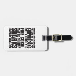 Etiqueta De Bagagem O mergulho é Tag impressionante da bagagem