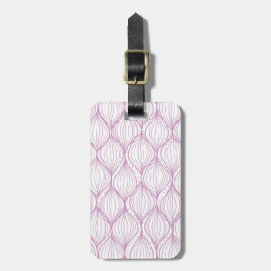 Etiqueta De Bagagem O ogee roxo listra o fundo do teste padrão