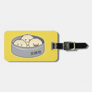 Etiqueta De Bagagem O pequeno almoço chinês do dim sum do bolo da