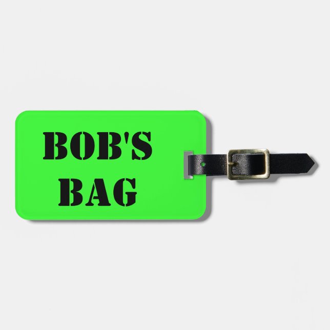 Etiqueta De Bagagem O saco de Bob (Frente Horizontal)