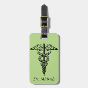 Etiqueta De Bagagem O símbolo do Caduceus