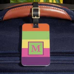 Etiqueta De Bagagem O verão Flip-Flops as listras personalizadas