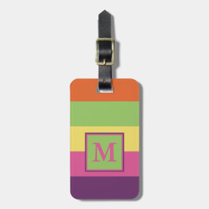 Etiqueta De Bagagem O verão Flip-Flops as listras personalizadas