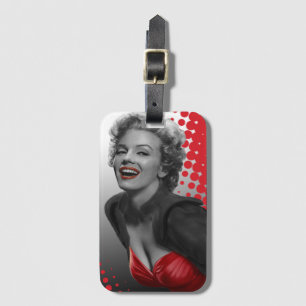 Etiqueta De Bagagem O vermelho pontilha Marilyn