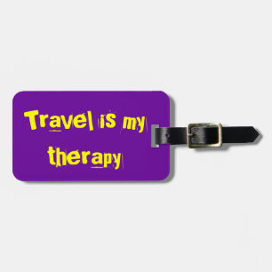 Etiqueta De Bagagem O viagem é meu Tag da bagagem da terapia