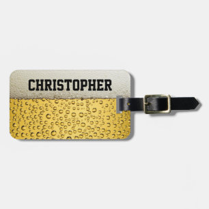 Etiqueta De Bagagem O vidro de cerveja personaliza