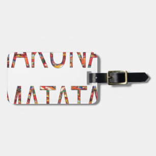 Etiqueta De Bagagem O vintage africano colore o presente de Hakuna Mat