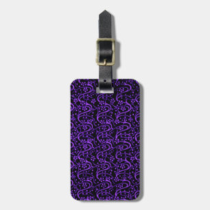 Etiqueta De Bagagem O vintage retro roda Tag preto roxo da bagagem