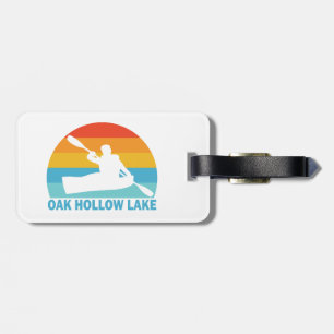 Etiqueta De Bagagem Oak Hollow Lake North Carolina Kayak