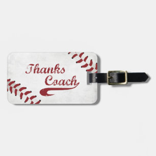 Etiqueta De Bagagem Obrigados Treinador de Baseball Grande Grunge Base