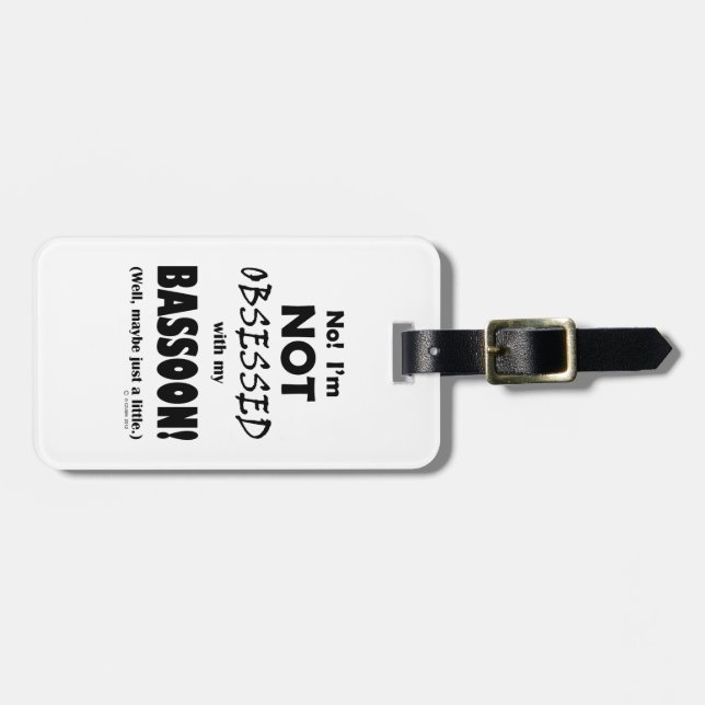 Etiqueta De Bagagem Obsessão Bassoon (Frente Horizontal)