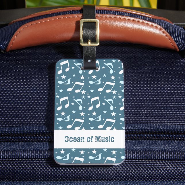 Etiqueta De Bagagem Ocean of Music patterned (Frente Insitu 2)