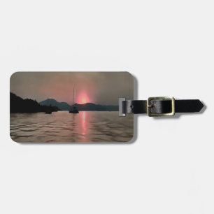 Etiqueta De Bagagem Ocean Sunset Sailboat Sunset Bozburun Marmaris