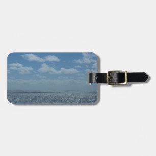 Etiqueta De Bagagem Oceano Azul do Mar de Caribe Sunny