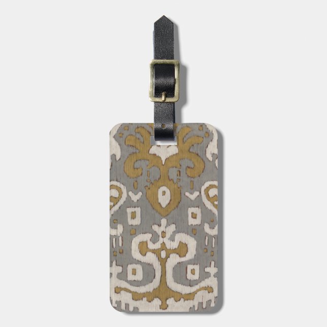 Etiqueta De Bagagem Ochre Ikat I (Frente Vertical)