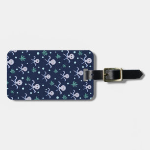 Etiqueta De Bagagem Octopus sob o padrão das crianças do mar