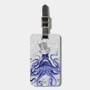 Etiqueta De Bagagem Octopus Sobre Cidade
