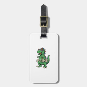 Etiqueta De Bagagem Óculos de sol de dinossauro vintage camisa de dese