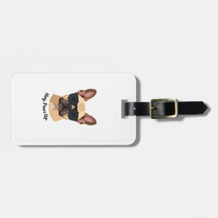 Etiqueta De Bagagem Óculos de Sol Vintage Hey, Paws Up Bulldog Francês