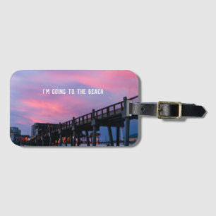Etiqueta De Bagagem Oferta de Foto em Praia com Cotação Viagem