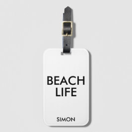 Etiqueta De Bagagem Oferta de Salvador de Vida na Praia