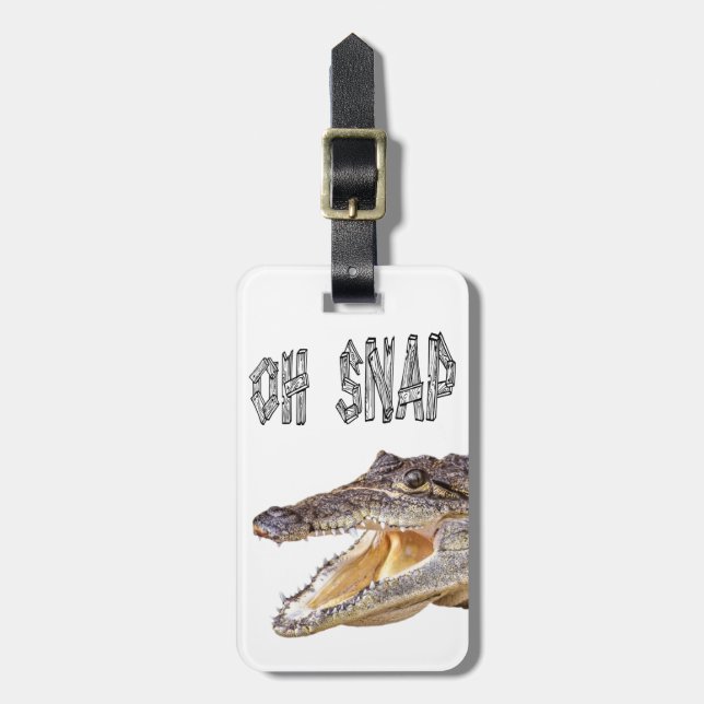Etiqueta De Bagagem OH SNAP - Gator Irritado (Frente Vertical)