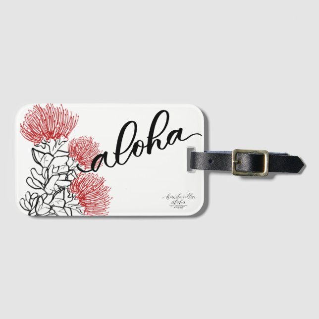 Etiqueta de Bagagem Ohia Lehua Mod Aloha (Frente Horizontal)