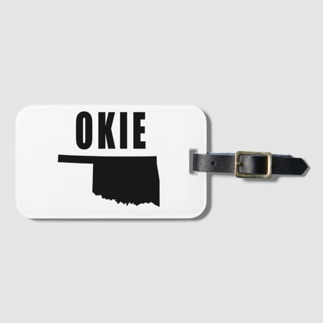 Etiqueta De Bagagem OKIE Oklahoma (Frente Horizontal)