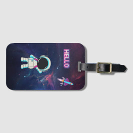 Etiqueta De Bagagem Olá do espaço.