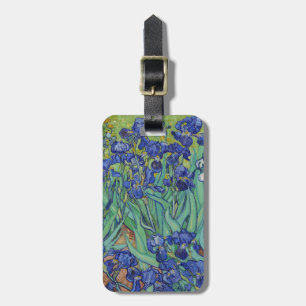 Etiqueta De Bagagem Óleo Floral Íris Azuis Famosos de Van Gogh
