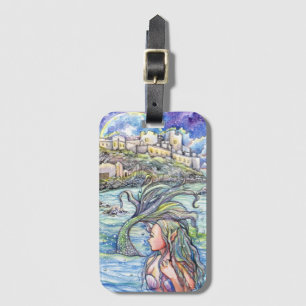 Etiqueta De Bagagem Olhando para trás Fantasia, Mermaid Art