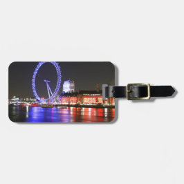 Etiqueta De Bagagem Olho de Londres à Noite