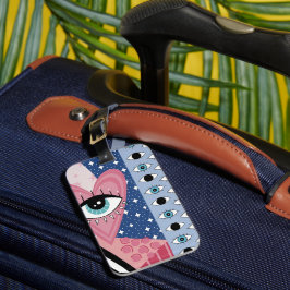 Etiqueta De Bagagem Olho Mau Místico Coração Pop Art Retro Celestial 