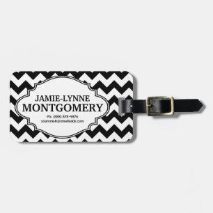 Etiqueta De Bagagem OLHO moderno que TRAVA o teste padrão de Chevron