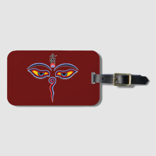 Etiqueta De Bagagem Olhos Sabedoria De Buda - Olhos Do Templo De Bodhn