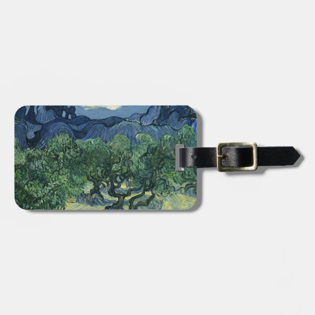 Etiqueta De Bagagem Oliveiras por Van Gogh (Frente Horizontal)