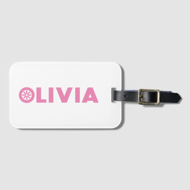 Etiqueta De Bagagem Olivia Petrol Head (Frente Horizontal)