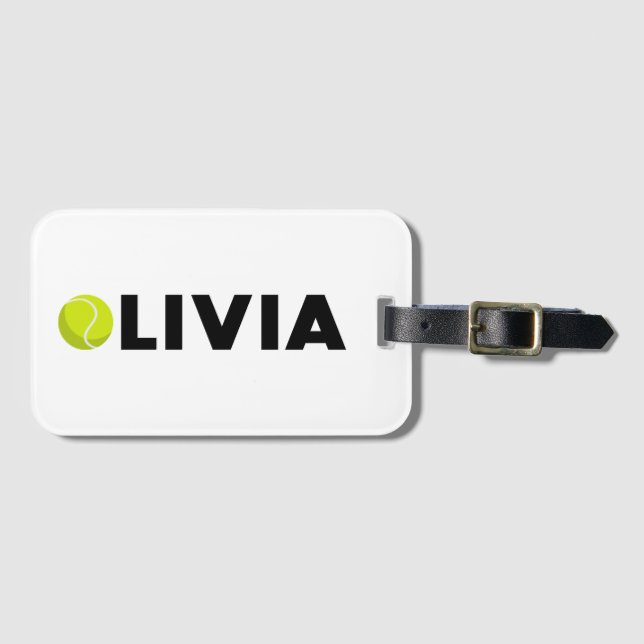 Etiqueta De Bagagem Olivia Tênis (Frente Horizontal)