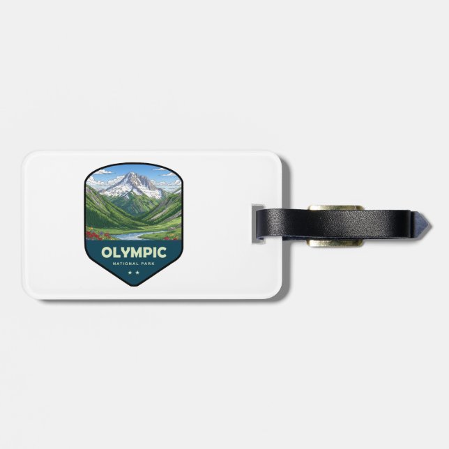 Etiqueta De Bagagem Olympic National Park Shield (Traseira Horizontal)