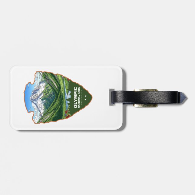 Etiqueta De Bagagem Olympic National Park Washington Arrowhead (Traseira Horizontal)