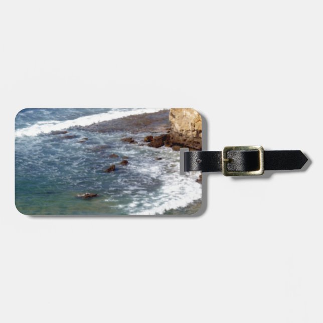 Etiqueta De Bagagem Ondas do Oceano Caindo (Frente Horizontal)