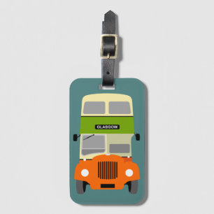 Etiqueta De Bagagem Ônibus do autocarro de dois andares de Glasgow do