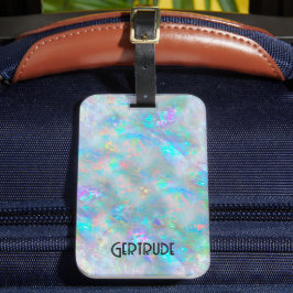 etiqueta de bagagem opal gemstone