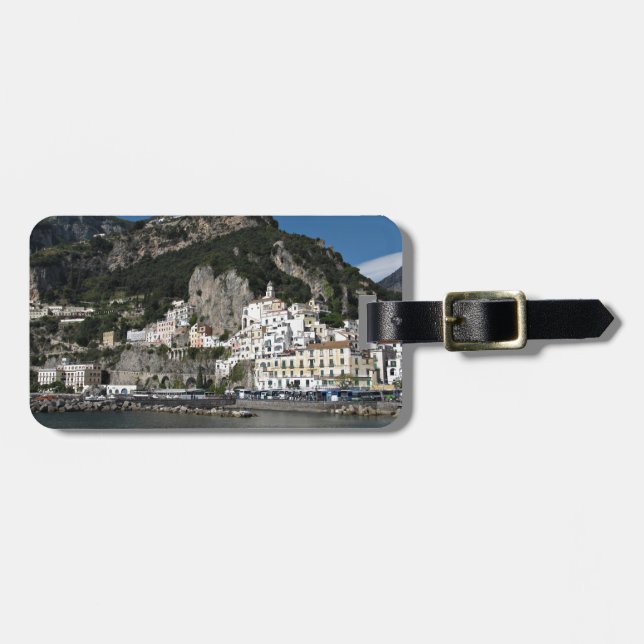 Etiqueta De Bagagem Opinião de Amalfi, mar (Frente Horizontal)