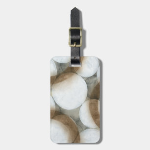 Etiqueta De Bagagem Orbos brancos e Círculos castanhos