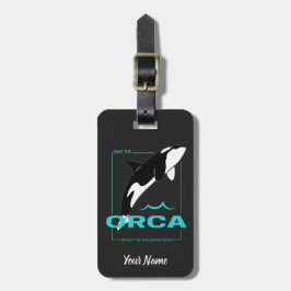 Etiqueta De Bagagem Orca Killer Whale para uma garota que ama Orcas