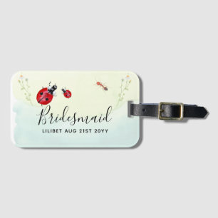 Etiqueta De Bagagem Orçamento Bridesmaid Bridal Party Gifs LADYBUGS